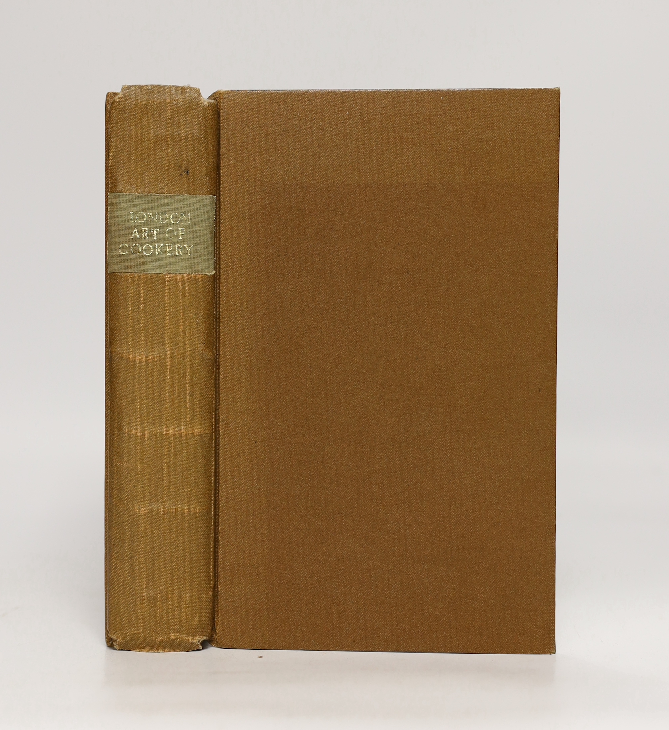 Farley, John - The London Art of Cookery and Housekeeper’s Complete Assistant, 8th edition, 8vo, rebound cloth, with 12 copper-engraved plates showing bills of fare for each of the 12 months, lacking frontis portrait, Pr